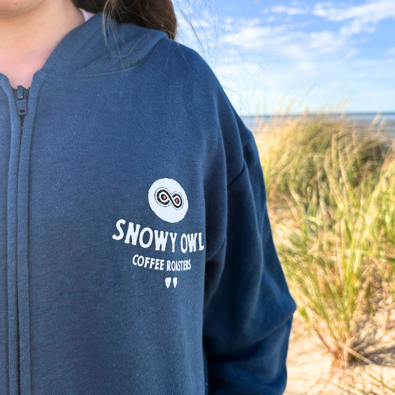 Blue Zip Up Logo Hoodie