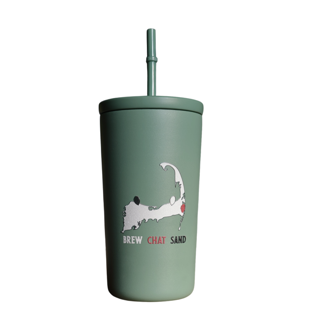 16oz Cold Cup: BREW CHAT SAND