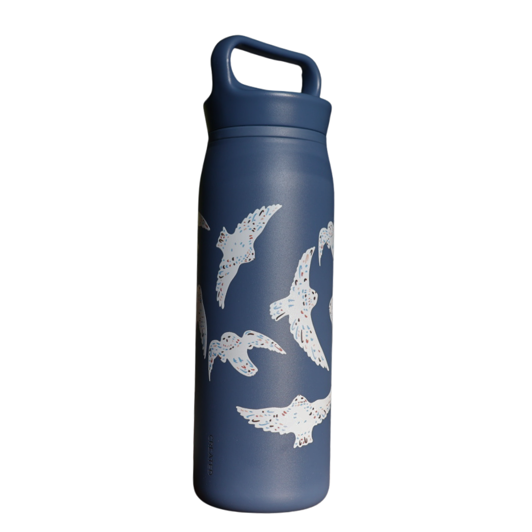 26oz Wander Bottle: Soaring Owls