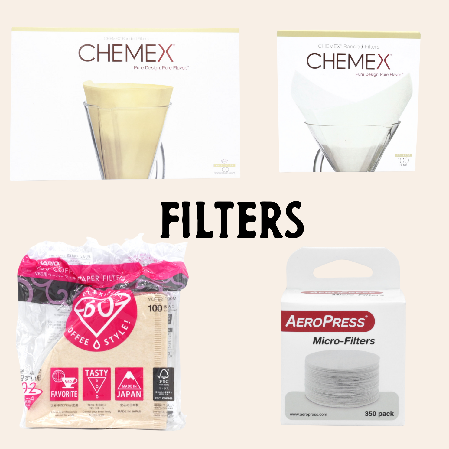 Filters Chemex, Aeropress, V60 – Snowy Owl Coffee Roasters