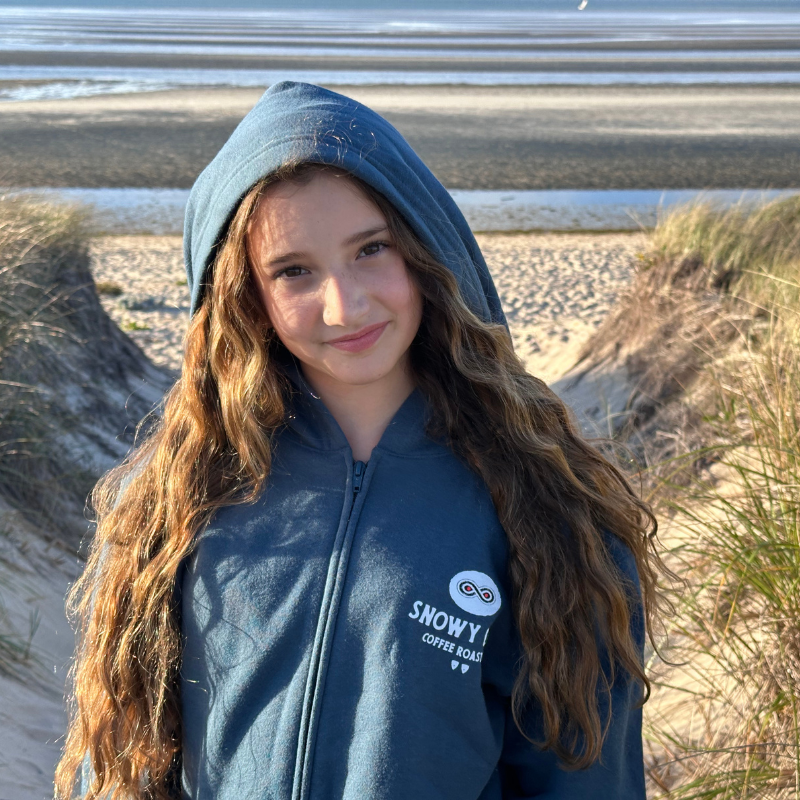 Blue Zip Up Logo Hoodie