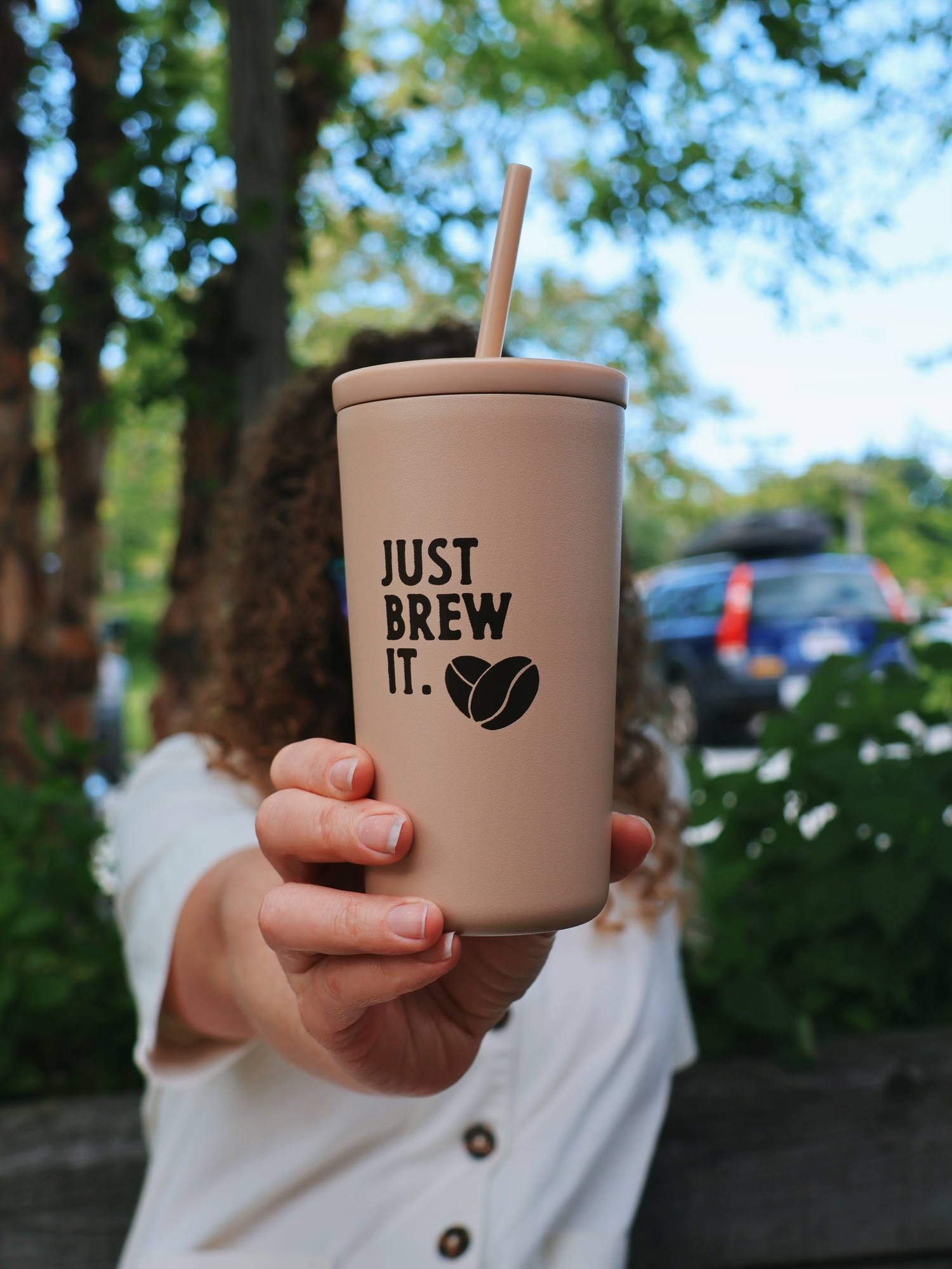 16oz Cold Brew Tumbler with Straw