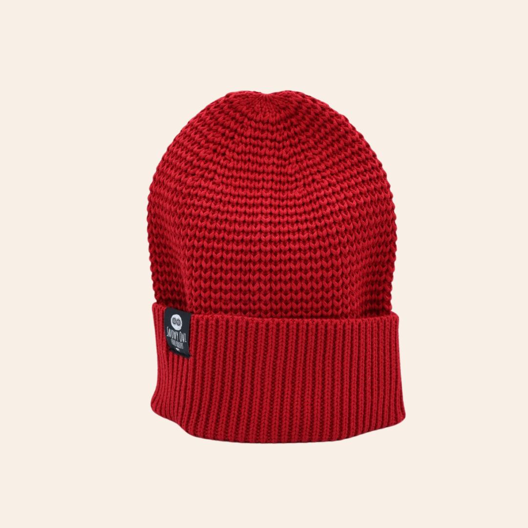 Red Eco-Beanie with SOC Patch