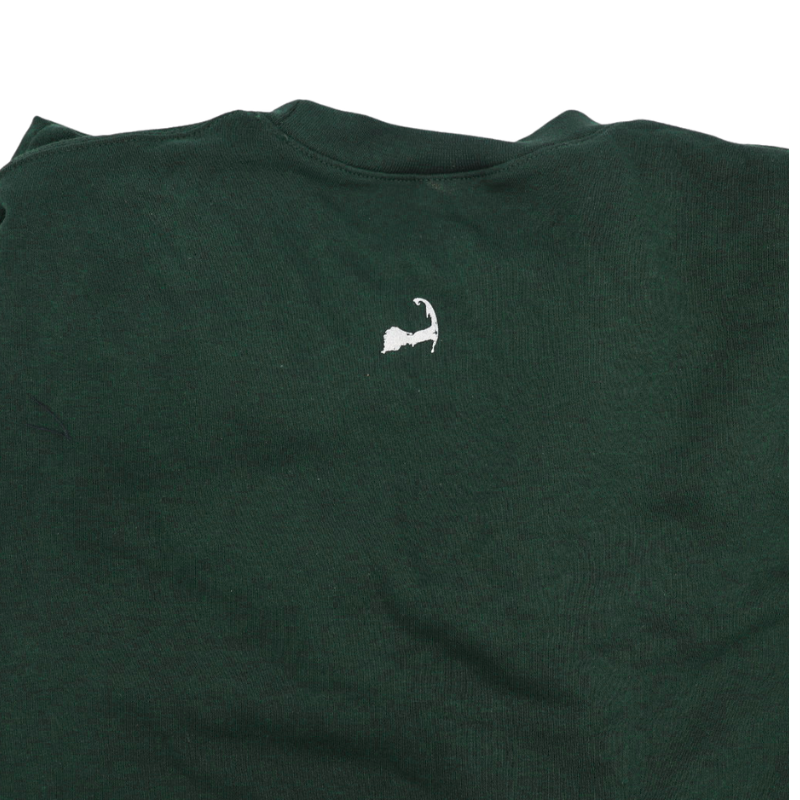 Snowy Owl Forest Green Crewneck