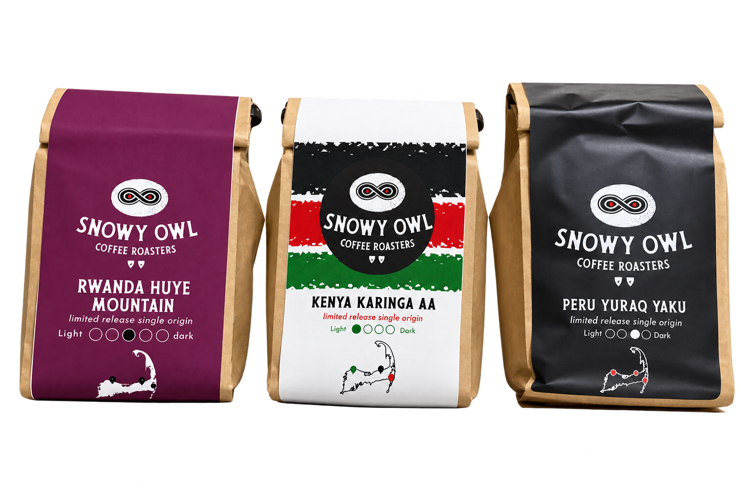 Snowy Owl Coffee Single Origin 3-Pack