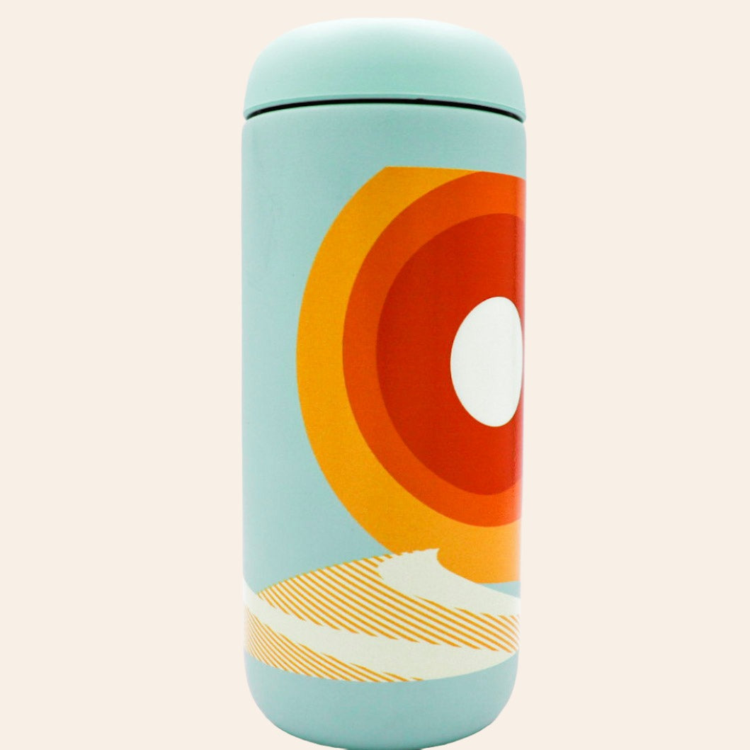 16oz Carter Move Tumbler - Mint Green with Beach Scene