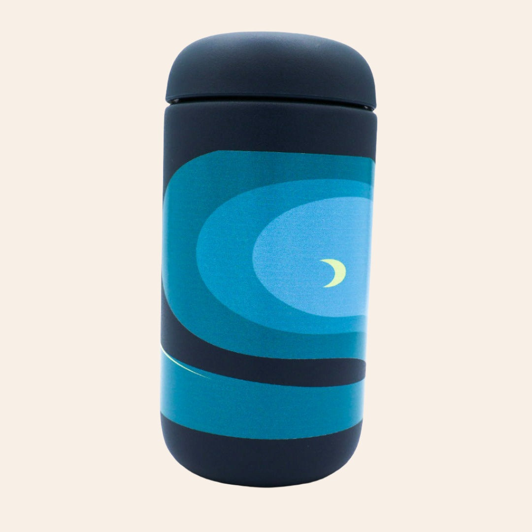 12oz Carter Move Tumbler - Navy with Evening Beach Scene