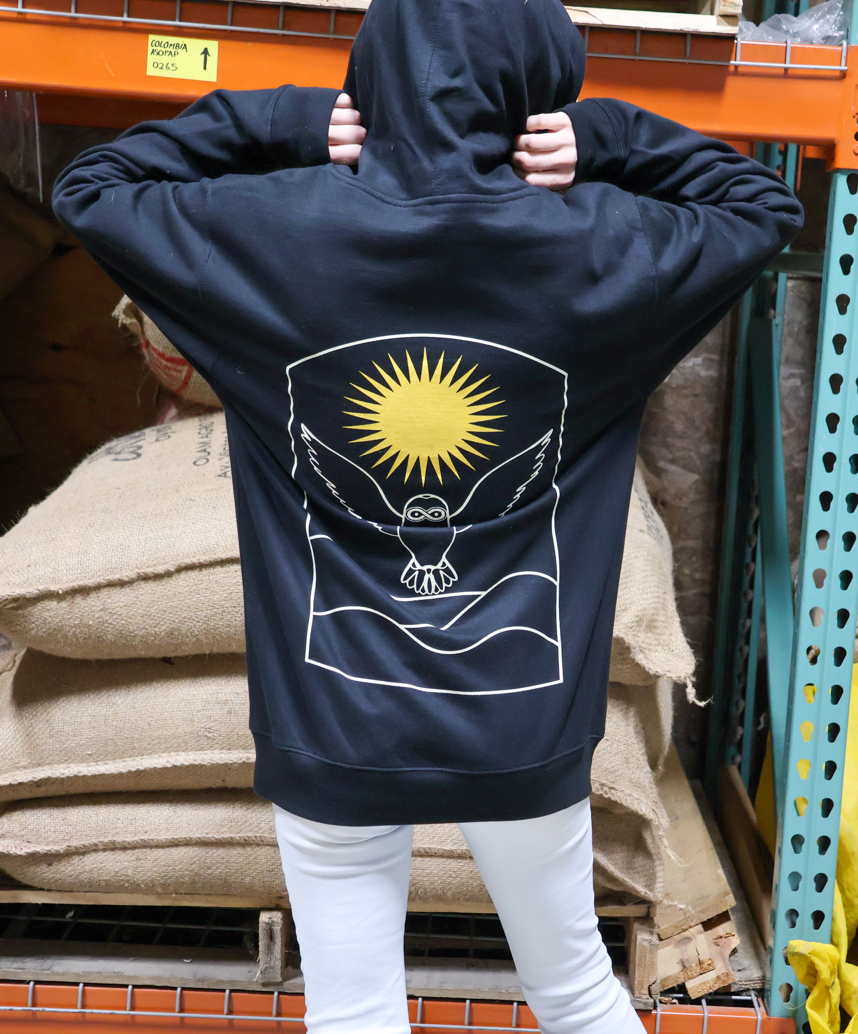 Black Owl Wingspan Sun Zip up