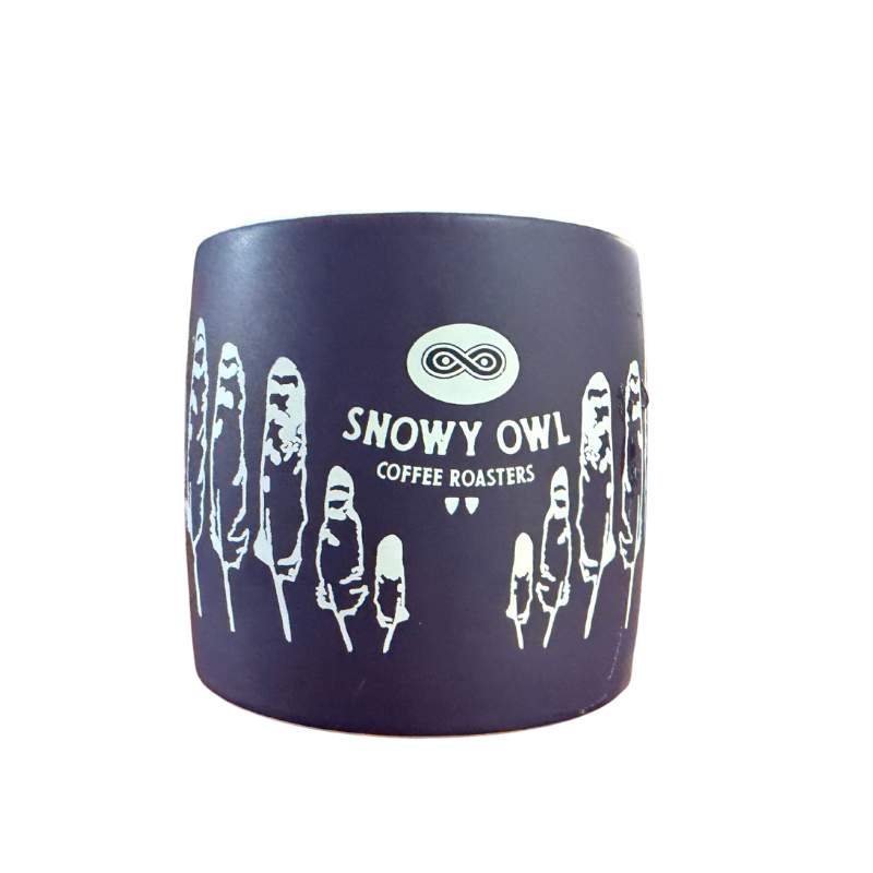 Snowy Owl Feather Plum Mug - 17oz