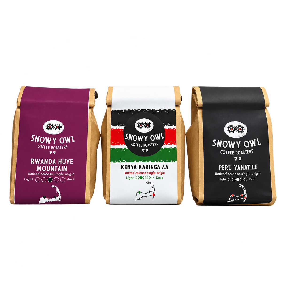 Snowy Owl Coffee Single Origin 3-Pack