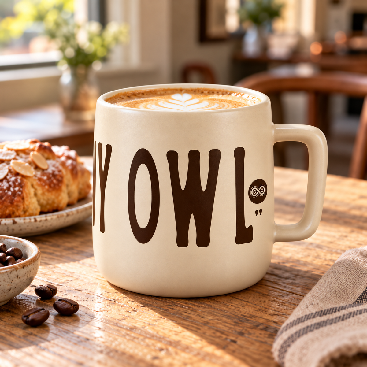 Snowy Owl Sand "Oslo" Ceramic Mug